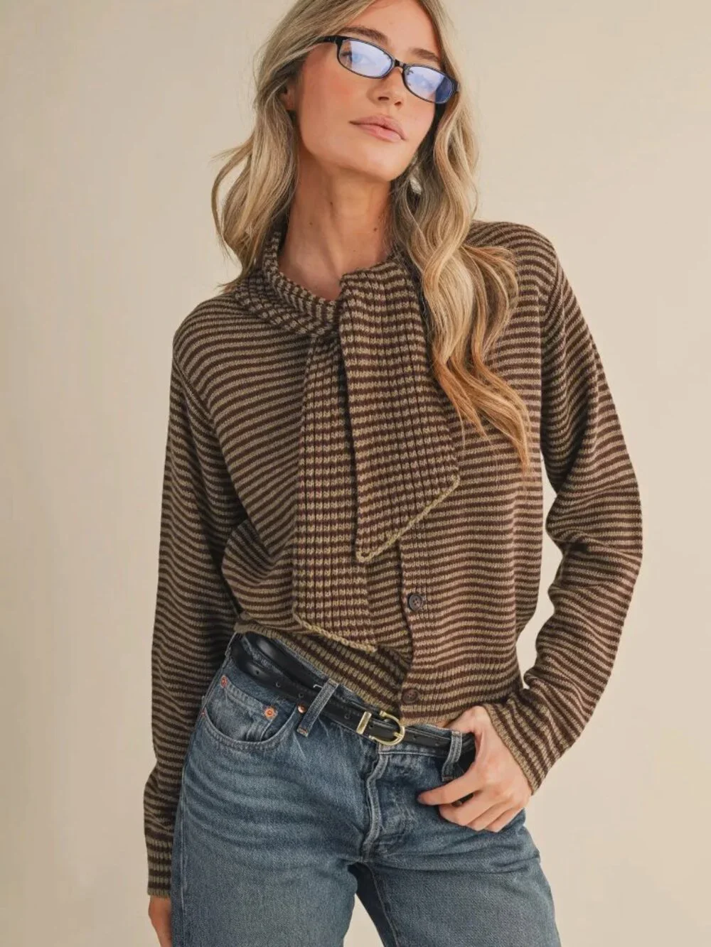 Lowen Striped Cardigan NEW Size Large